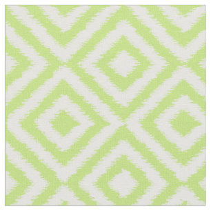 Hip Lime Green Ikat Diamond Squares Mosaic Mönster Tyg