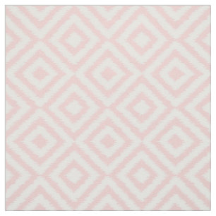 Hip Ljusare rosa Ikat Diamond Squares Mosaic Möns Tyg