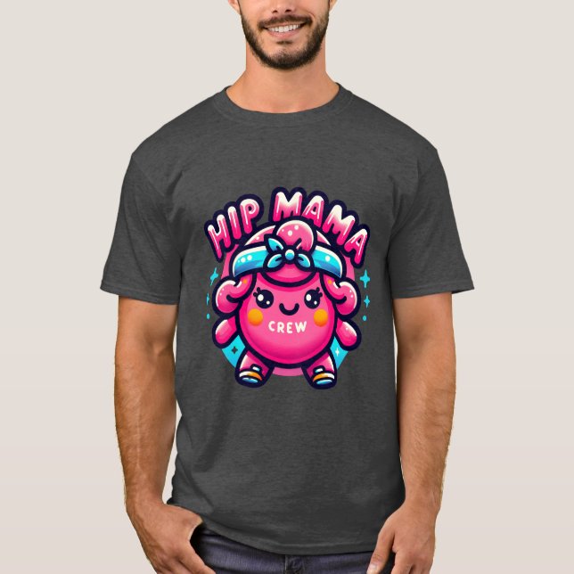 Hip Mamma Crew för Mor pojke T Shirt (Framsida)