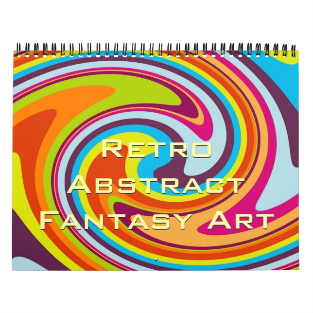 Hip Modern Färgrik Retro Abstrakt Fantasy Konst Kalender (Omslag)