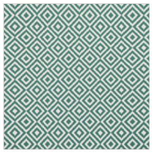 Hip Mörk grönt Ikat Diamond Squares Mosaic Mönster Tyg