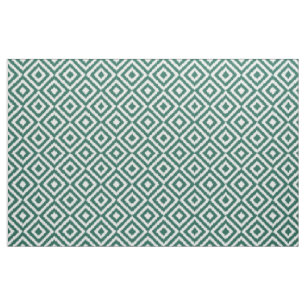 Hip Mörk grönt Ikat Diamond Squares Mosaic Mönster Tyg