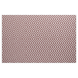 Hip Mörk Red Ikat Diamond Squares Mosaic Mönster Tyg