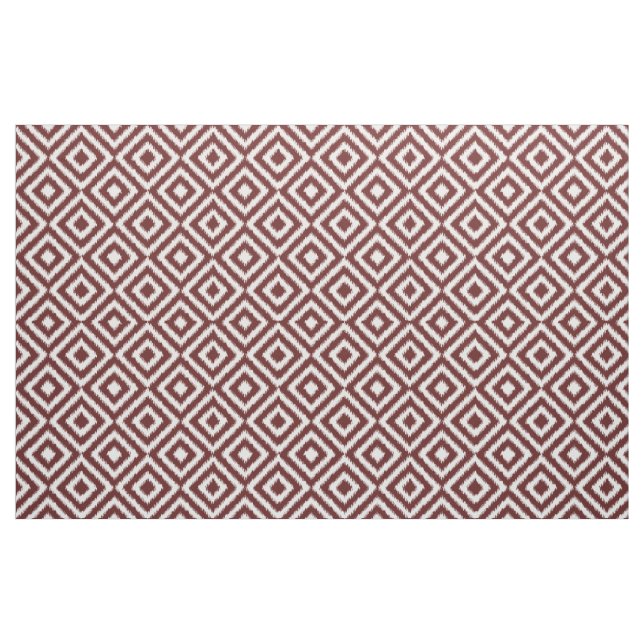 Hip Mörk Red Ikat Diamond Squares Mosaic Mönster Tyg (Fat Quarter)