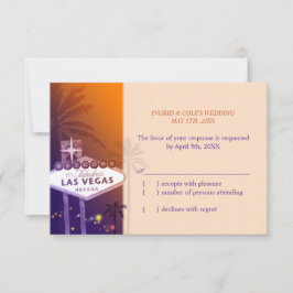 Hip Orange Lila Las Vegas Bröllop OSA Kort