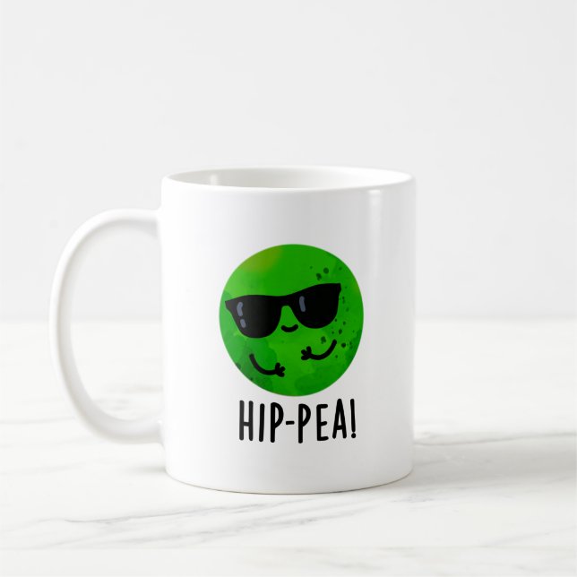 Hip-pea Funny Hip Pea Pun Kaffemugg (Vänster)