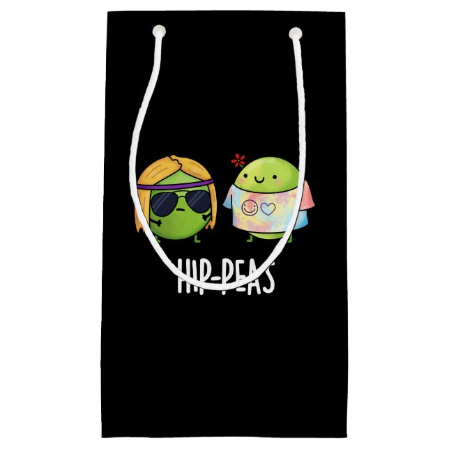 Hip-peas Funny Hippie Peas Pun Mörk BG (Framsidan)