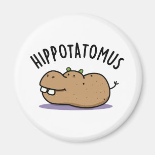 Hip-potatis-mus Funny Hippo Pun Magnet