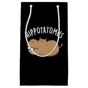 Hip-potatis-mus Funny Hippo Pun Mörk BG