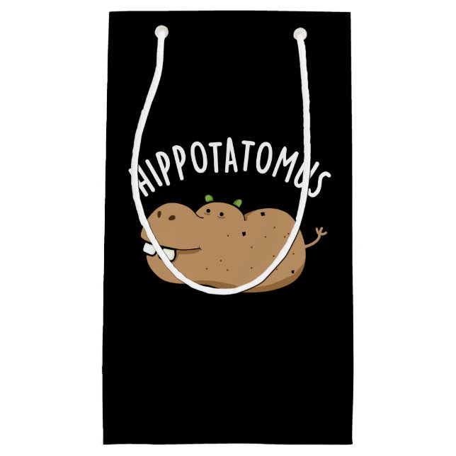 Hip-potatis-mus Funny Hippo Pun Mörk BG (Framsidan)