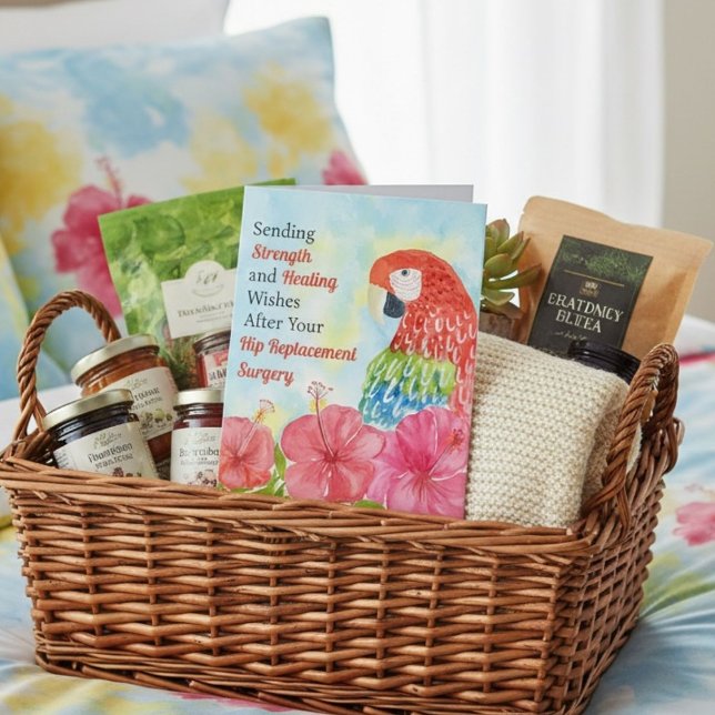 Hip Replacement Healing Scarlet Macaws, Hibiscus Kort (Skapare uppladdad)