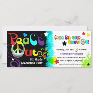Hip Retro 'N Groovy Party-inbjudan Inbjudningar