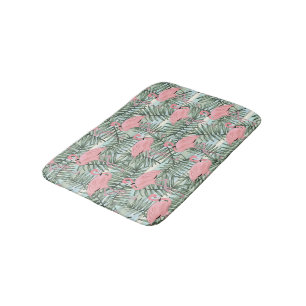 Hip Rosa Flamingoes Handflatan Blad Art Mönster Badrumsmatta