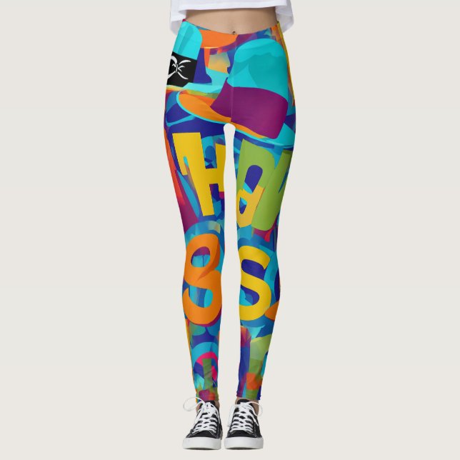 Hip-Skutt Stil Leggings (Framsida)
