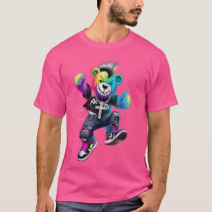 Hip-Skutt Teddy-Bear Colorful TeddyBear Graphic T Shirt