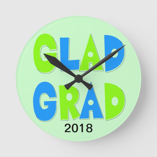 Hip Studenten dekorativ Rund Klocka (Framsida)