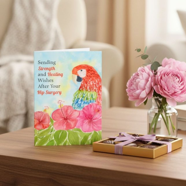 Hip Surgery Healing Scarlet Macaws, Hibiscus Kort (Skapare uppladdad)