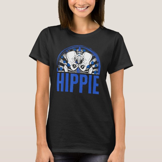 Hip Surgery Hippie Floral Bionic Broken Hip Replac T Shirt (Framsida)