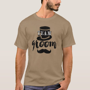 Hip Team Groom Top Hat Mustasch T-shirt