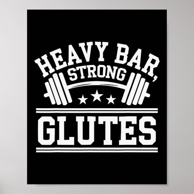 Hip Thrust-övning Bodybuilding Fitness Workout G Poster (Framsidan)