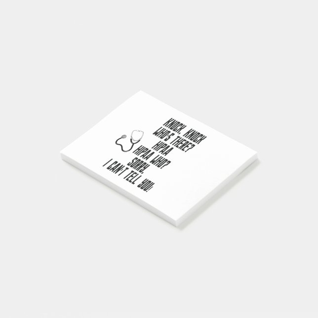 HIPAA Humor Post-it Block (Vinklad)