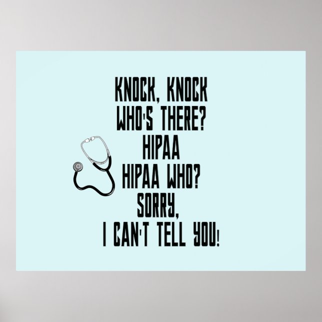 HIPAA Humor Poster (Framsidan)