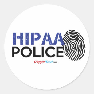 HIPAA-polis Runt Klistermärke