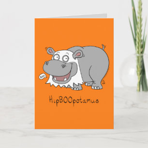 HipBOOpotamus - Halloween Hippo-hälsningskort Kort