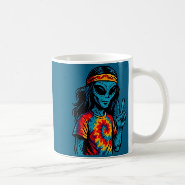 Hipe Alien Tie-dye Design  Kaffemugg (Höger)