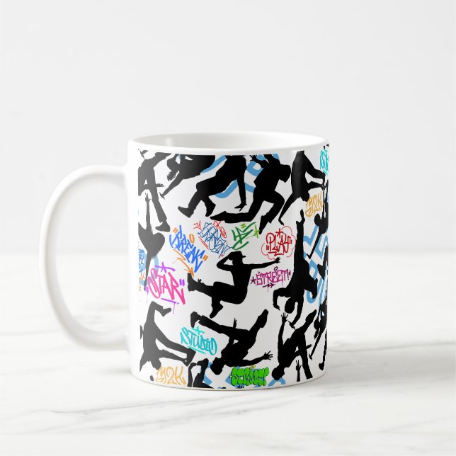 HipHop 50. Dance Mönster Kaffemugg (Vänster)