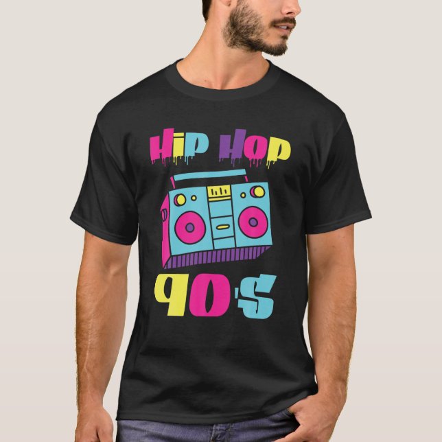 Hiphop 90S Music Throwback Hip hop T Shirt (Framsida)