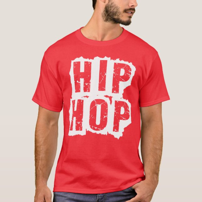 hiphop djärvt design vintage t shirt (Framsida)