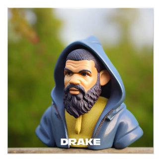 HipHop Drake Porträtt Art Gnomis Fototryck