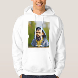 HipHop Drake Porträtt Art Gnomis Photo Print Jigsa Hoodie