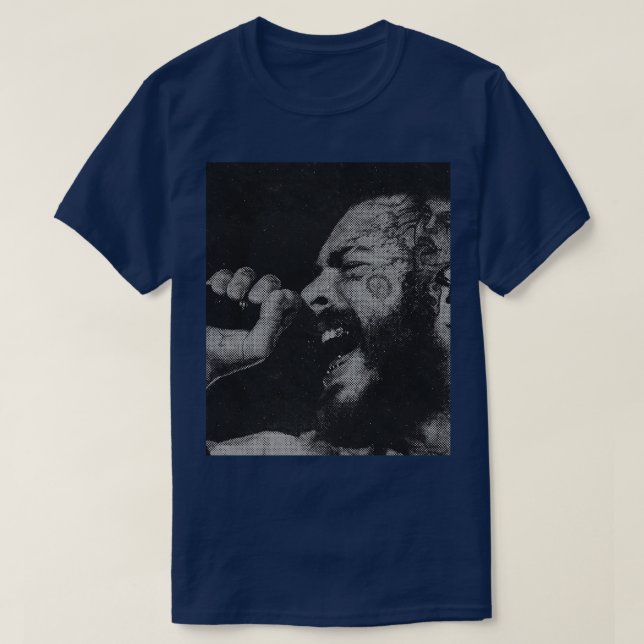 Hiphop efter malone rapper t shirt (Design framsida)
