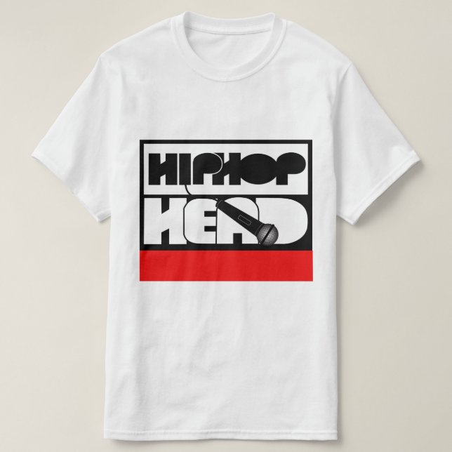 HipHop Head drop the mic T Shirt (Design framsida)