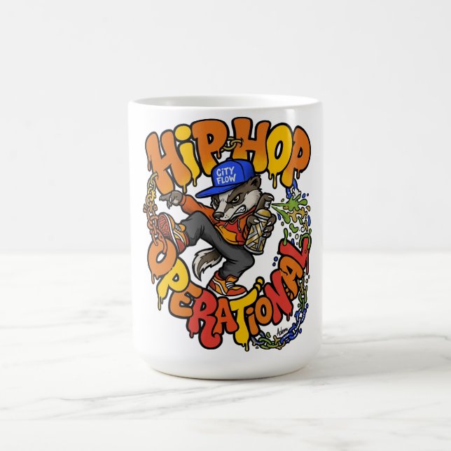Hiphop Operativ Grävling Streetwear Kaffemugg (Center)