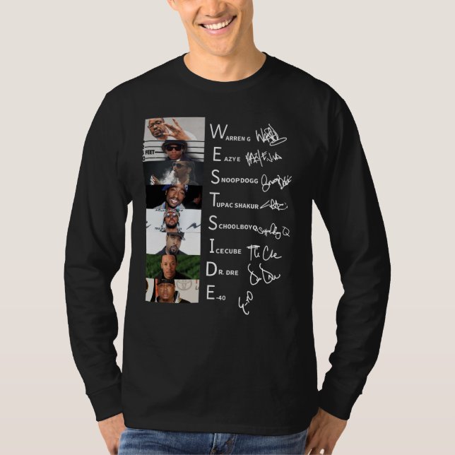 Hiphop-Toppen i västerländska anslutningsband Namn T Shirt (Framsida)