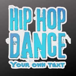 Hiphopdansmusik neonblå klistermärken