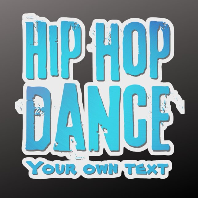 Hiphopdansmusik neonblå klistermärken (Skapare uppladdad)