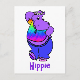 "Hippe" hipp hippopotamus Postkort Vykort