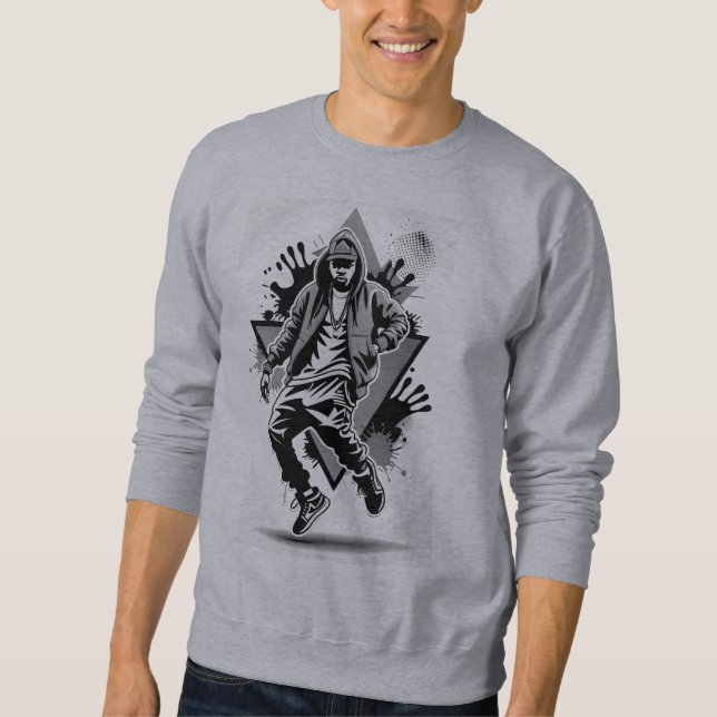 Hipper Vibes Lång Ärmad Tröja (Framsida)