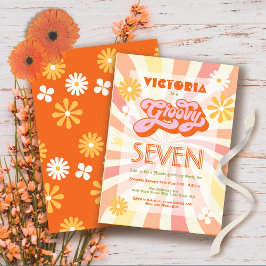 Hippie 70:s 60-årsjubileum, Groovy Birthday Inbjudningar