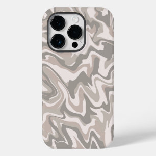 Hippie 70 s Grått Marble Liquid Swirl Boho Mönster