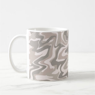 Hippie 70 s Grått Marble Liquid Swirl Boho Mönster Kaffemugg