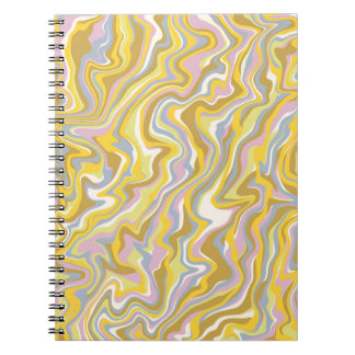 Hippie 70-talets Grönt Marble Liquid Swirl Boho Mö Anteckningsbok