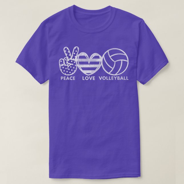 Hippie 70-talets Peace Kärlek Volleyball Fredsteck T Shirt (Design framsida)