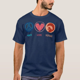 Hippie Animal Lover Gift Fredstecken Squirrel T Shirt