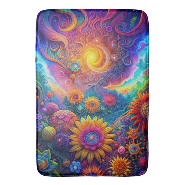 Hippie Art Bath Mat Badrumsmatta (Framsidan (Vertikal))