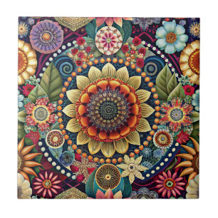 Hippie Art Ceramic Tile Kakelplatta
